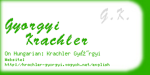 gyorgyi krachler business card